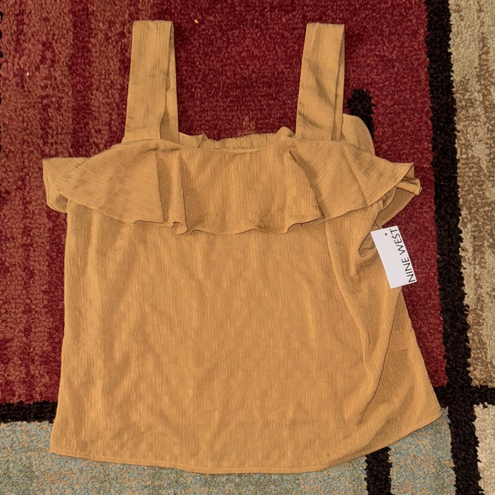 NWT Nine West Ruffle Tank Top - Picture 2 of 6